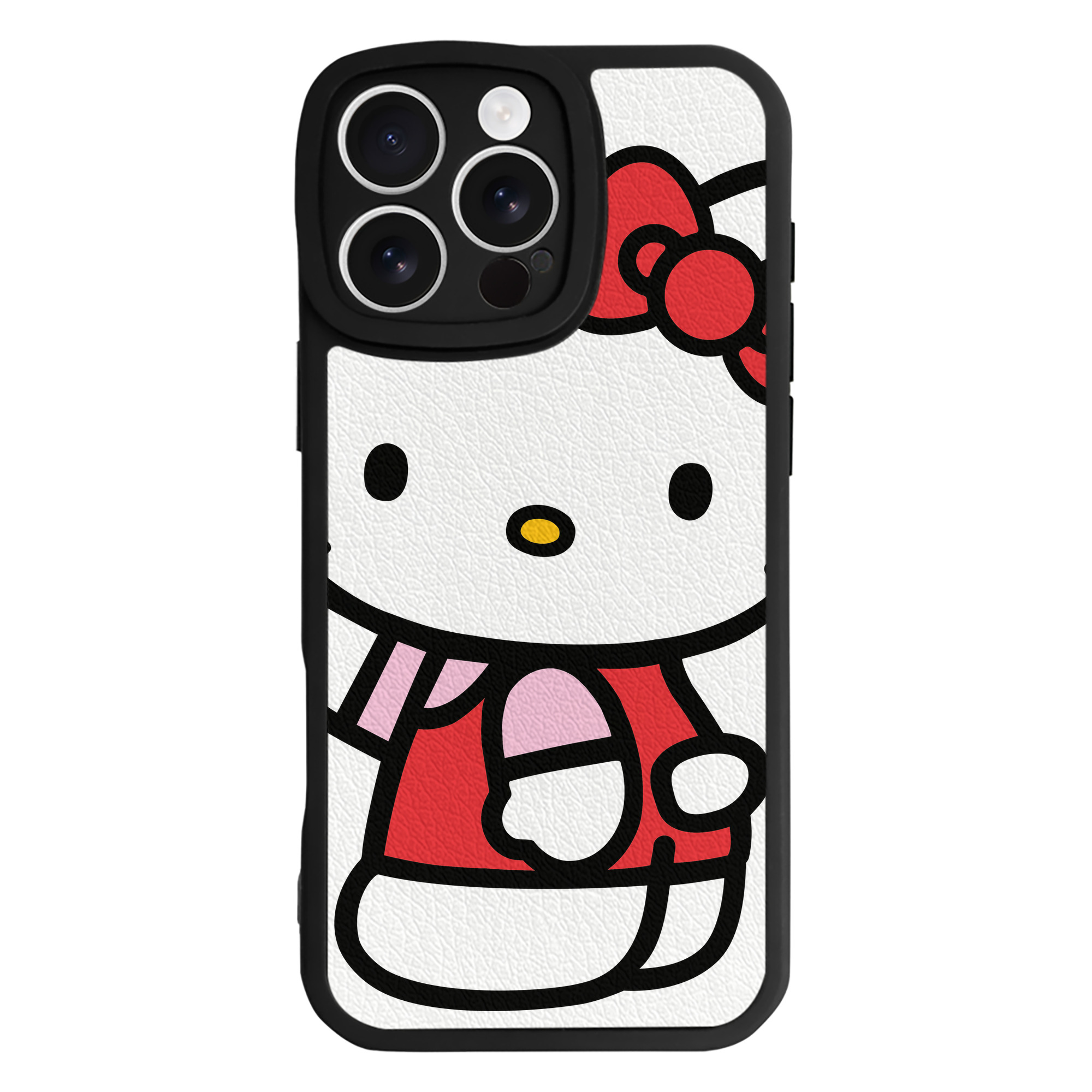 （画像用） Hello Kitty ハローキティ 【iPhone 16シリーズ対応】シリコンスマホケース（レザー調） 材質：シリコン